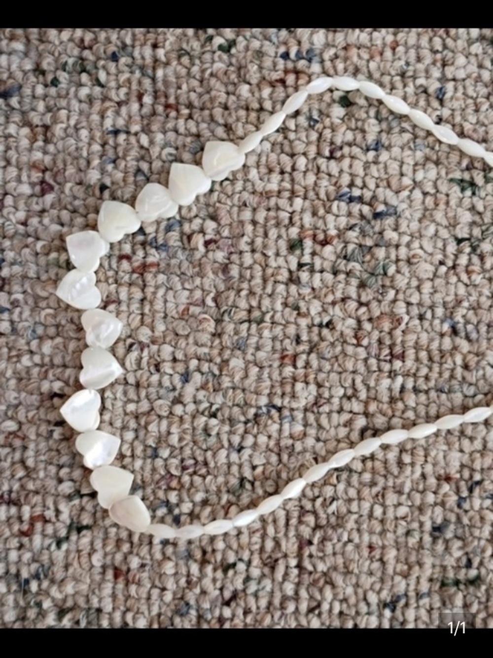 White Heart Shell Necklace